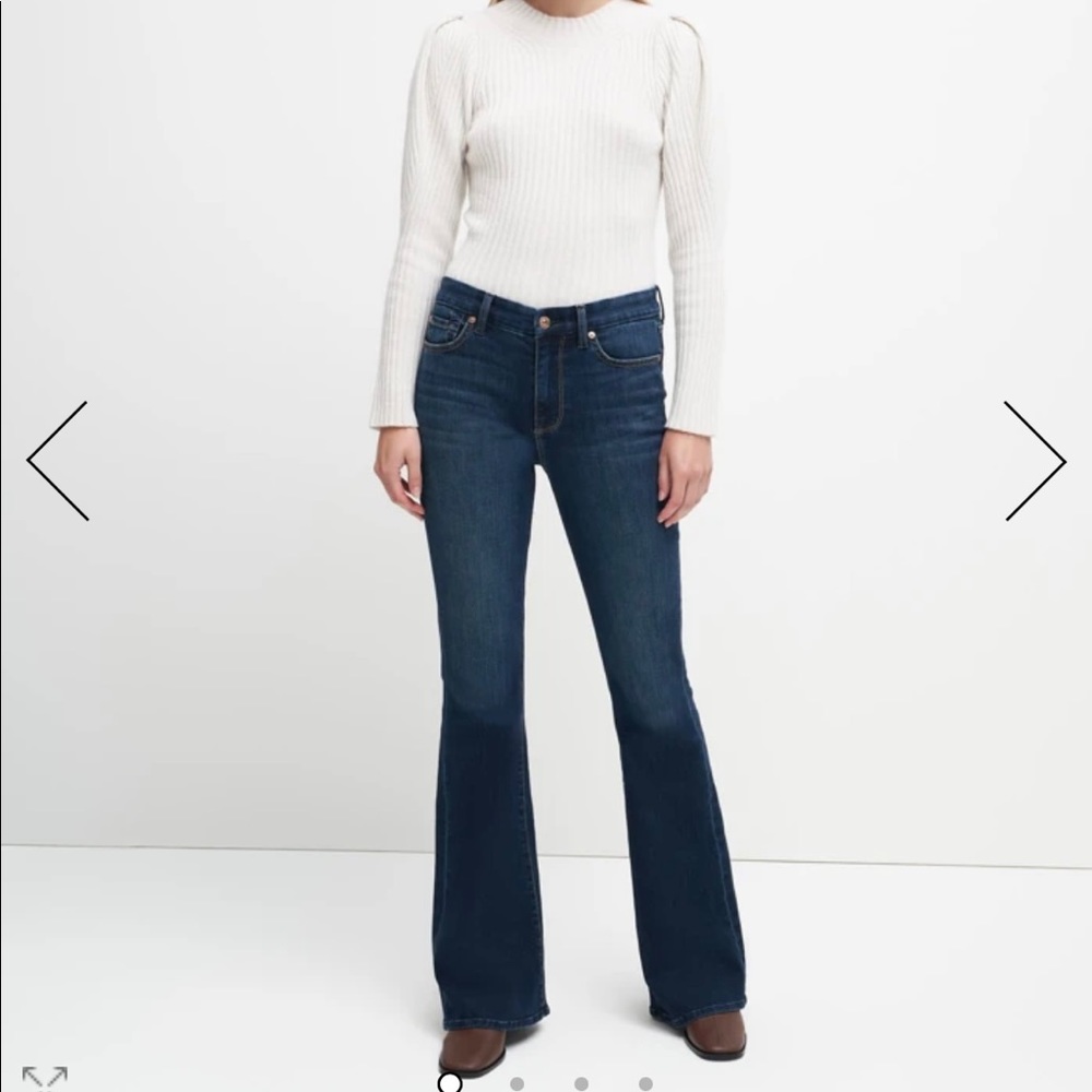 7 for mankind mid rise kimmie boot cut flare jeans Womens size 25